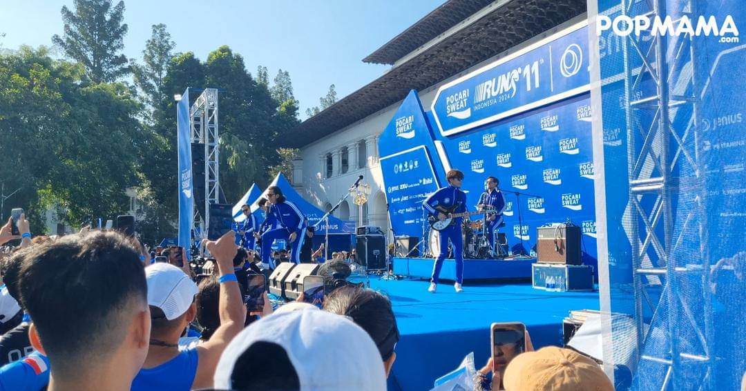 The Changcuters di Pocari Sweat Run Indonesia 2024 Bandung, Minggu (21/7/2024) - Popmama.com/Sania Chandra